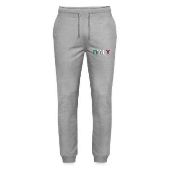 Drapeau Italy - Pantalon de jogging bio MOVER Stanley/Stella unisexe - gris chiné - Devant - Marisol (170cm) & Nik (191cm)