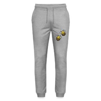 Bumblebee Bee 2 - Stanley/Stella Mover Unisex Organic Jogging Trousers - heather grey - Front - Marisol (170cm) & Nik (191cm)