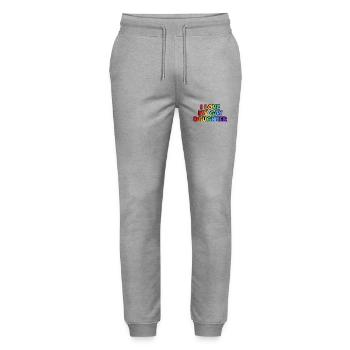 I love my gay daughter - Stanley/Stella Mover Unisex Organic Jogging Trousers - heather grey - Front - Marisol (170cm) & Nik (191cm)
