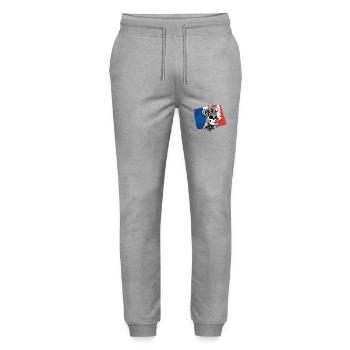 tricot - français - Pantalon de jogging bio MOVER Stanley/Stella unisexe - gris chiné - Devant - Marisol (170cm) & Nik (191cm)