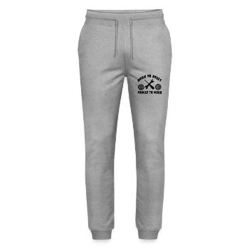Auto - Stanley/Stella Unisex Bio Jogginghose Mover  - Grau meliert - Vorne - Marisol (170cm) & Nik (191cm)