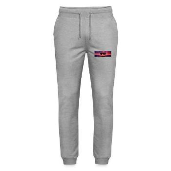 Sonnenuntergang - Stanley/Stella Unisex Bio Jogginghose Mover  - Grau meliert - Vorne - Marisol (170cm) & Nik (191cm)