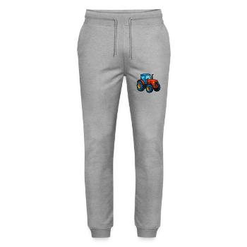 Trekker Tractor - Stanley/Stella Mover Unisex Organic Jogging Trousers - heather grey - Front - Marisol (170cm) & Nik (191cm)