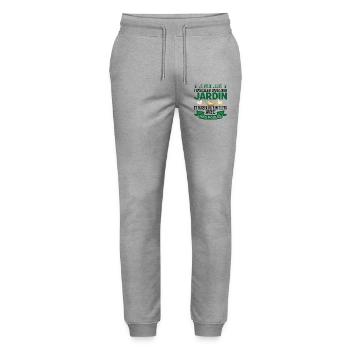 Je Veux Juste Travailler dans Mon Jardin Jardinier - Pantalon de jogging bio MOVER Stanley/Stella unisexe - gris chiné - Devant - Marisol (170cm) & Nik (191cm)