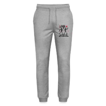 18. Geburtstag | Knackige 18 | Ich bin alt - Stanley/Stella Unisex Bio Jogginghose Mover  - Grau meliert - Vorne - Marisol (170cm) & Nik (191cm)