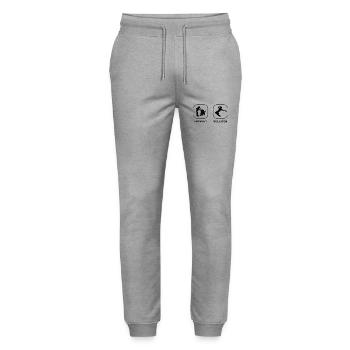 Breakdance Dancer Dance Sport Gift Dancing - Stanley/Stella Mover Unisex Organic Jogging Trousers - heather grey - Front - Marisol (170cm) & Nik (191cm)