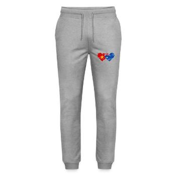 Vietnam Australie Drapeau Coeur Utilisé - Pantalon de jogging bio MOVER Stanley/Stella unisexe - gris chiné - Devant - Marisol (170cm) & Nik (191cm)