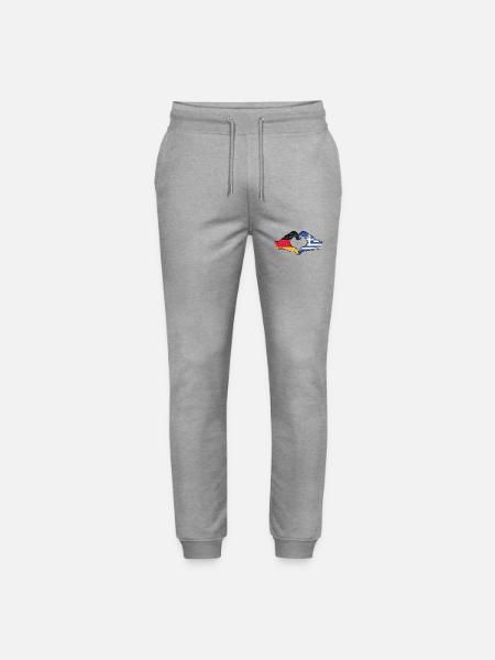 Deutschland Griechenland Flagge Hände Herz used - Stanley/Stella Unisex Bio Jogginghose Mover  - Grau meliert