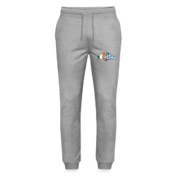 Irlande Grèce Drapeau Mains Coeur Forme Utilisé - Pantalon de jogging bio MOVER Stanley/Stella unisexe - gris chiné - Devant - Marisol (170cm) & Nik (191cm)