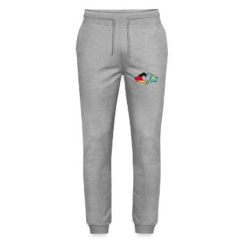 Deutschland Kasachstan Flagge Hände Herzform - Stanley/Stella Unisex Bio Jogginghose Mover  - Grau meliert - Vorne - Marisol (170cm) & Nik (191cm)
