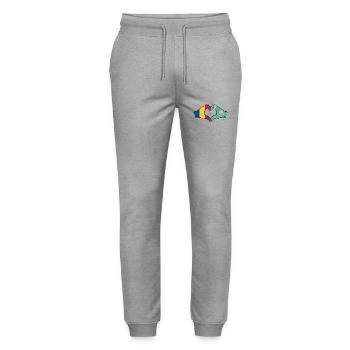 Rumänien Kasachstan Flagge Hände Herzform - Stanley/Stella Unisex Bio Jogginghose Mover  - Grau meliert - Vorne - Marisol (170cm) & Nik (191cm)