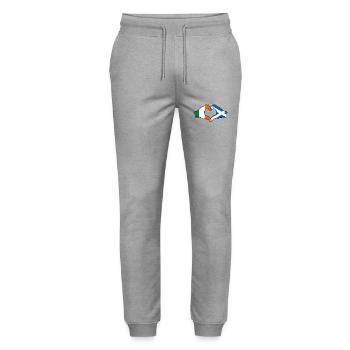Irland Schottland Hände Herzform - Stanley/Stella Unisex Bio Jogginghose Mover  - Grau meliert - Vorne - Marisol (170cm) & Nik (191cm)