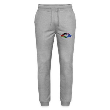 Kenia Australien Hände Herzform - Stanley/Stella Unisex Bio Jogginghose Mover  - Grau meliert - Vorne - Marisol (170cm) & Nik (191cm)