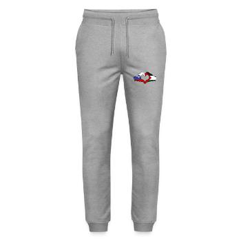 Slovénie Palestine Drapeau Coeur Forme De Coeur - Pantalon de jogging bio MOVER Stanley/Stella unisexe - gris chiné - Devant - Marisol (170cm) & Nik (191cm)