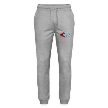 Albania Bavaria Flag Hands Heart Shape Used - Stanley/Stella Mover Unisex Organic Jogging Trousers - heather grey - Front - Marisol (170cm) & Nik (191cm)