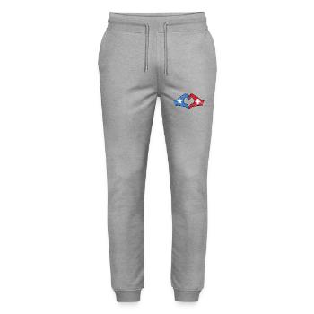 Somalia Switzerland Flag Hands Heart Shape Used - Stanley/Stella Mover Unisex Organic Jogging Trousers - heather grey - Front - Marisol (170cm) & Nik (191cm)