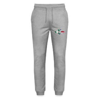 Nigeria Costa Rica Flagge Hände Herzform used - Stanley/Stella Unisex Bio Jogginghose Mover  - Grau meliert - Vorne - Marisol (170cm) & Nik (191cm)