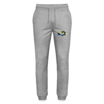 Bosnie Algérie Drapeau Mains Coeur Forme - Pantalon de jogging bio MOVER Stanley/Stella unisexe - gris chiné - Devant - Marisol (170cm) & Nik (191cm)