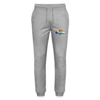 Bosnie Inde Drapeau Mains Coeur Forme - Pantalon de jogging bio MOVER Stanley/Stella unisexe - gris chiné - Devant - Marisol (170cm) & Nik (191cm)
