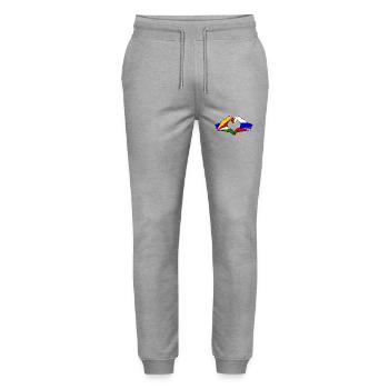 Seychelles Russie Drapeau Mains Coeur Forme Utilisé - Pantalon de jogging bio MOVER Stanley/Stella unisexe - gris chiné - Devant - Marisol (170cm) & Nik (191cm)