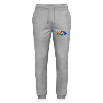 Seychelles Australie drapeau mains forme de coeur utilisé - Pantalon de jogging bio MOVER Stanley/Stella unisexe - gris chiné - Devant - Marisol (170cm) & Nik (191cm)