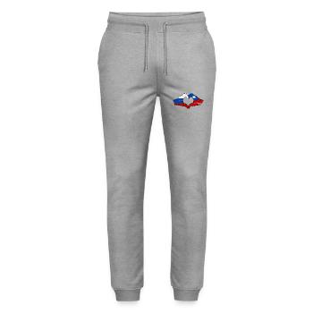 Russland Taiwan Flagge Hände Herzform used - Stanley/Stella Unisex Bio Jogginghose Mover  - Grau meliert - Vorne - Marisol (170cm) & Nik (191cm)