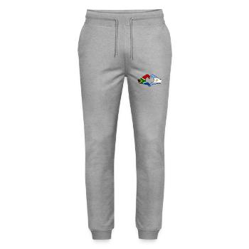 Afrique du Sud Argentine Drapeau Mains Coeur Forme - Pantalon de jogging bio MOVER Stanley/Stella unisexe - gris chiné - Devant - Marisol (170cm) & Nik (191cm)
