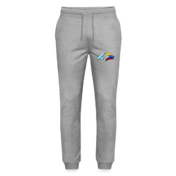 Bavaria Venezuela Flag Hands Heart Shape - Stanley/Stella Mover Unisex Organic Jogging Trousers - heather grey - Front - Marisol (170cm) & Nik (191cm)