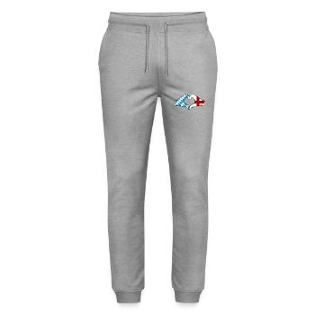 Bavière, Angleterre, Drapeau, Forme de coeur - Pantalon de jogging bio MOVER Stanley/Stella unisexe - gris chiné - Devant - Marisol (170cm) & Nik (191cm)