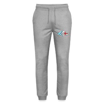 Bayern Georgien Flagge Hände Herzform - Stanley/Stella Unisex Bio Jogginghose Mover  - Grau meliert - Vorne - Marisol (170cm) & Nik (191cm)
