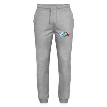 Bavière, Azerbaïdjan, Drapeau, Mains, Forme de coeur Utilisé - Pantalon de jogging bio MOVER Stanley/Stella unisexe - gris chiné - Devant - Marisol (170cm) & Nik (191cm)