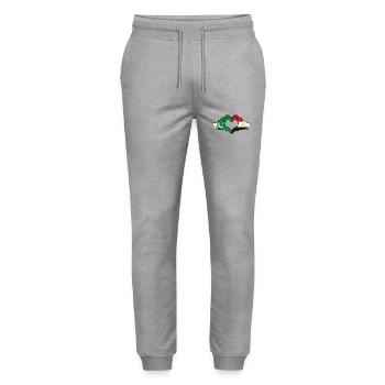 Pakistan Egypt Flag Hands Heart Shape - Stanley/Stella Mover Unisex Organic Jogging Trousers - heather grey - Front - Marisol (170cm) & Nik (191cm)