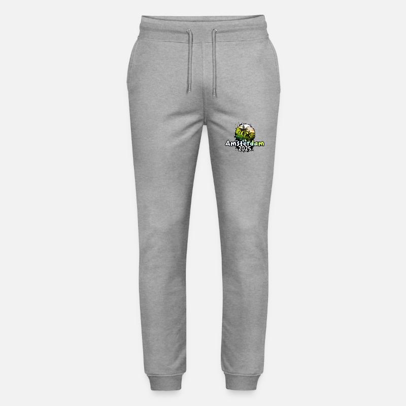Palmiers de vacances d’Amsterdam 2025 - Pantalon de jogging bio MOVER Stanley/Stella unisexe - gris chiné