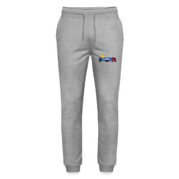 Truck Holiday - Pantalon de jogging bio MOVER Stanley/Stella unisexe - gris chiné - Devant - Marisol (170cm) & Nik (191cm)