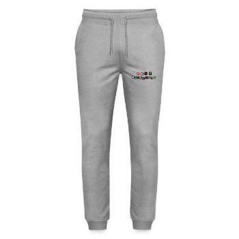 Free palestine - Stanley/Stella Unisex Bio Jogginghose Mover  - Grau meliert - Vorne - Marisol (170cm) & Nik (191cm)
