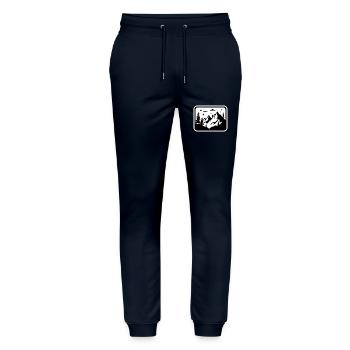 Berg Schwarz - Stanley/Stella Mover Unisex Organic Jogging Trousers - navy - Front - Marisol (170cm) & Nik (191cm)