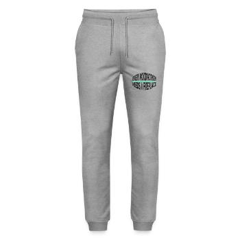 Carpenter Chemises pour bébés et tout-petits Déclaration - Pantalon de jogging bio MOVER Stanley/Stella unisexe - gris chiné - Devant - Marisol (170cm) & Nik (191cm)