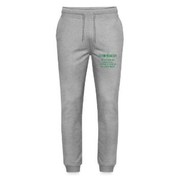 Pädagogin - Die Superheldin des Klassenzimmers! - Stanley/Stella Unisex Bio Jogginghose Mover  - Grau meliert - Vorne - Marisol (170cm) & Nik (191cm)