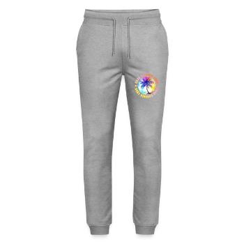 Gran Canaria Tour Colorful - Stanley/Stella Mover Unisex Organic Jogging Trousers - heather grey - Front - Marisol (170cm) & Nik (191cm)