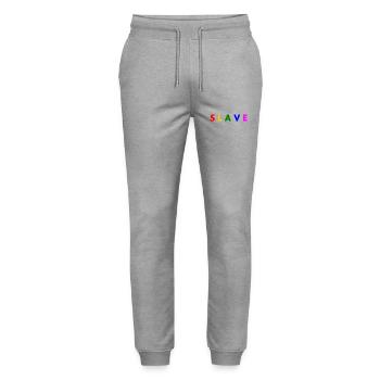 Slave - Stanley/Stella Mover Unisex Organic Jogging Trousers - heather grey - Front - Marisol (170cm) & Nik (191cm)