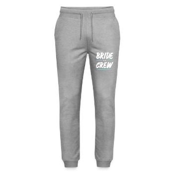 Bride Crew - Stanley/Stella Mover Unisex Organic Jogging Trousers - heather grey - Front - Marisol (170cm) & Nik (191cm)