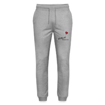 Weltbeste Patentante - Stanley/Stella Unisex Bio Jogginghose Mover  - Grau meliert - Vorne - Marisol (170cm) & Nik (191cm)