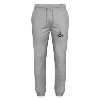 Heimathafen Brunsbüttel - Stanley/Stella Unisex Bio Jogginghose Mover  - Grau meliert - Vorne - Marisol (170cm) & Nik (191cm)