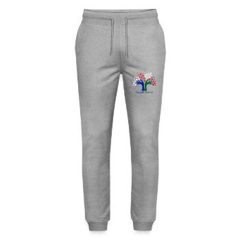 ALGERIE FRANCE DRAPEAU DE L'AMITIÉ FRANÇAIS - Pantalon de jogging bio MOVER Stanley/Stella unisexe - gris chiné - Devant - Marisol (170cm) & Nik (191cm)