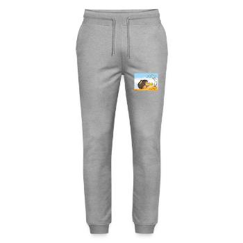 Niedlicher wandelnder Igel - Stanley/Stella Unisex Bio Jogginghose Mover  - Grau meliert - Vorne - Marisol (170cm) & Nik (191cm)