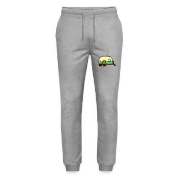 Wohnwagen Wohnmobil Anhänger Urlaub Camping Tour - Stanley/Stella Unisex Bio Jogginghose Mover  - Grau meliert - Vorne - Marisol (170cm) & Nik (191cm)