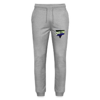 gay lgbt one race statement funny 4th of july - Stanley/Stella Mover Unisex Organic Jogging Trousers - heather grey - Front - Marisol (170cm) & Nik (191cm)
