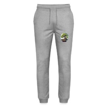 Bonsai in Glass / Botany / Biotope / Terrarium - Stanley/Stella Mover Unisex Organic Jogging Trousers - heather grey - Front - Marisol (170cm) & Nik (191cm)
