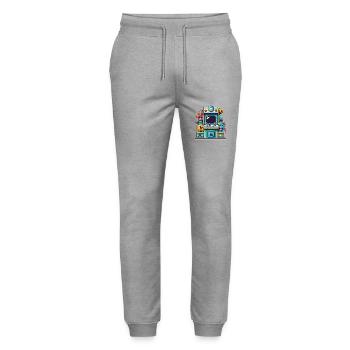 BORNE À SOUS D’ARCADE CASINO JOYSTICK MONSTRE FOU - Pantalon de jogging bio MOVER Stanley/Stella unisexe - gris chiné - Devant - Marisol (170cm) & Nik (191cm)