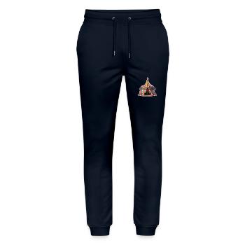 Circus tent / Circus ring / Entertainment / Artists - Stanley/Stella Mover Unisex Organic Jogging Trousers - navy - Front - Marisol (170cm) & Nik (191cm)